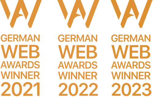 German Web Awards Winner 2021, 2022 & 2023