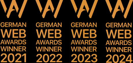 German Web Awards Winner 2021, 2022 & 2023