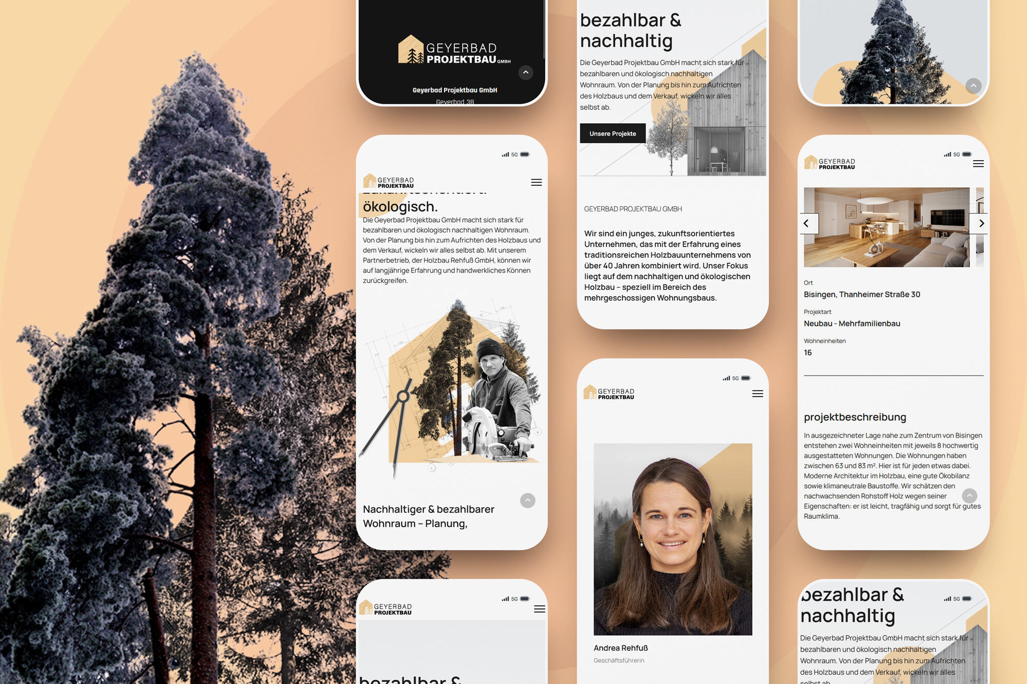 Mobile Ansicht Webseite