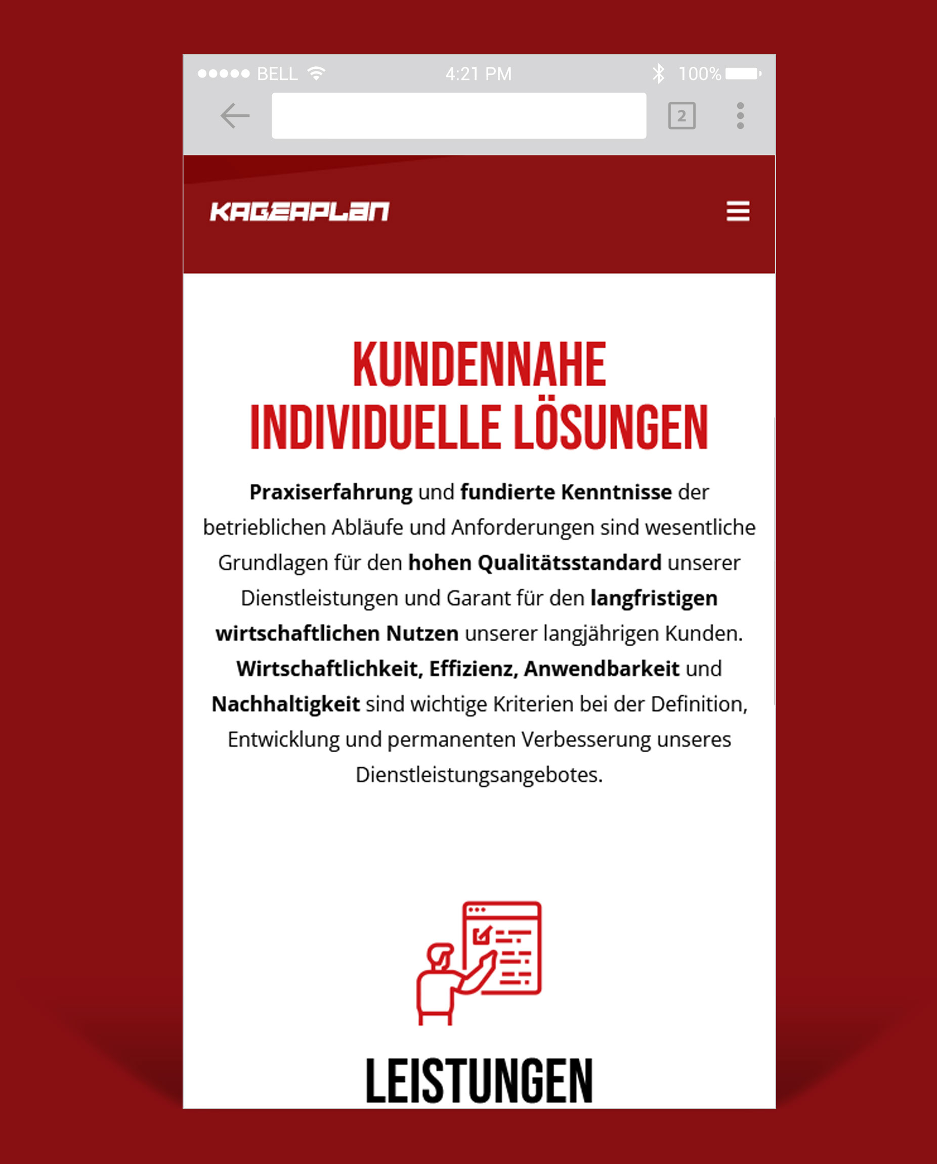 Webseite Screenshot Holweger