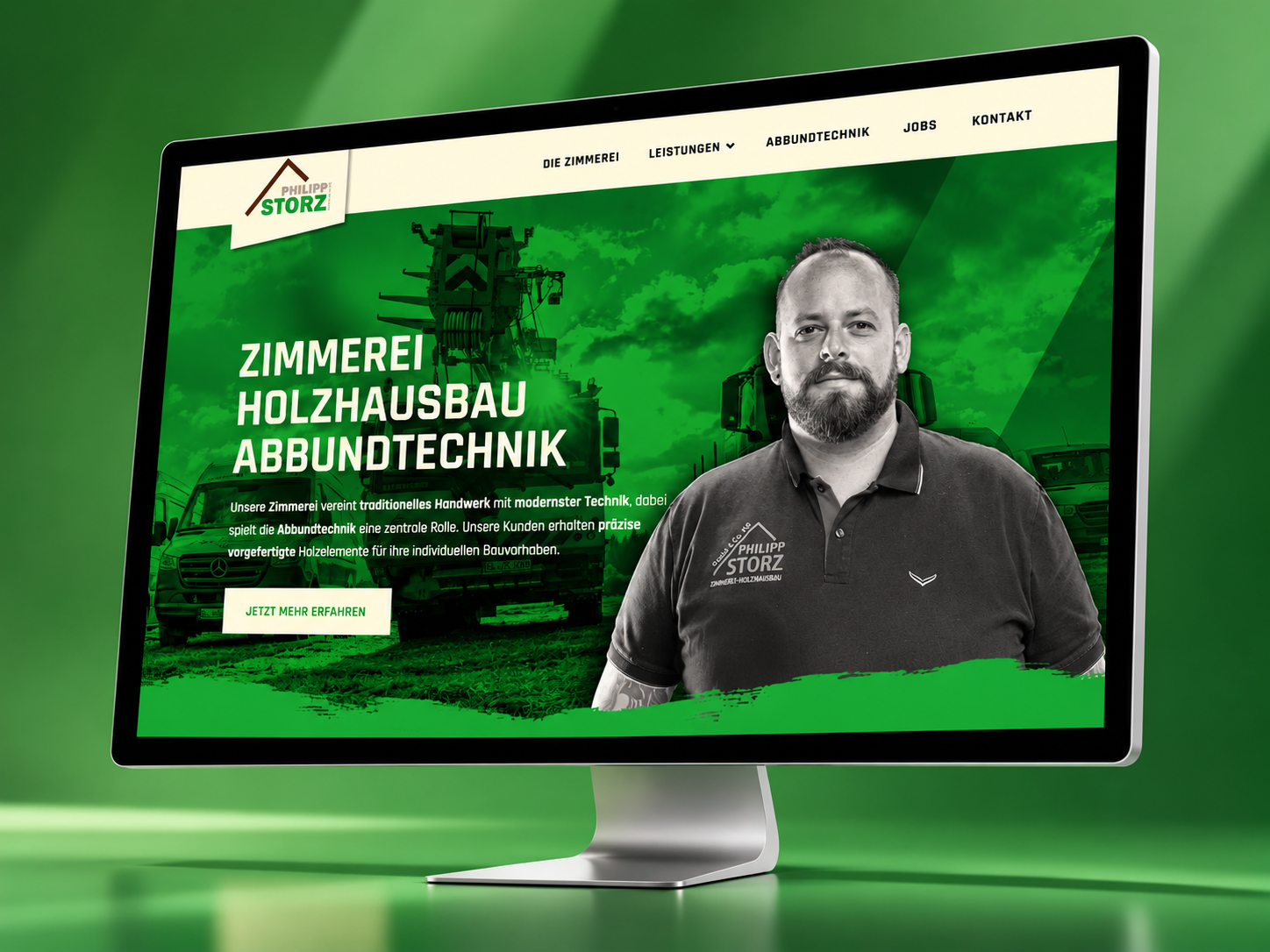 Webseite Screenshot Zimmerei Philipp STorz