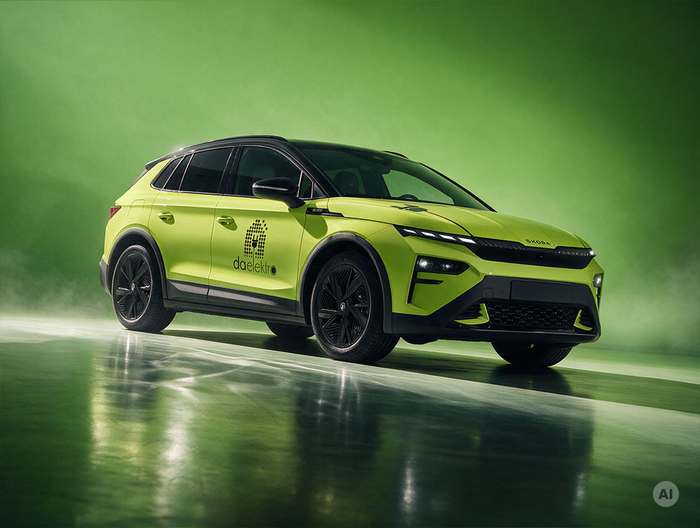 Fahrzeugbeschriftung da-elektro skoda
