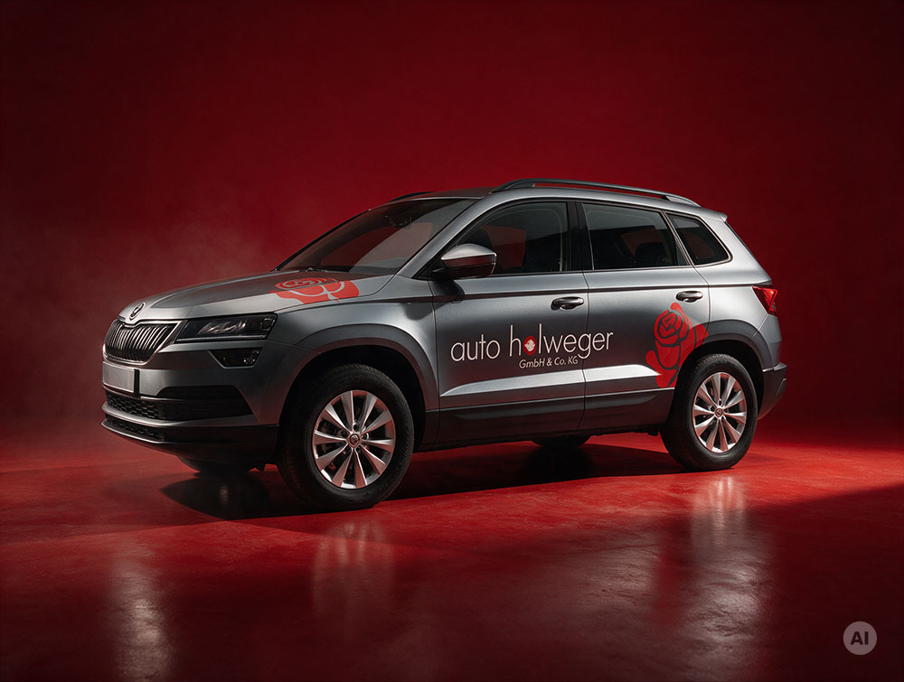 Fahrzeugbeschriftung Holweger Skoda