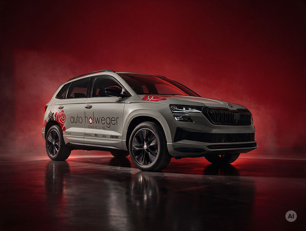 Fahrzeugbeschriftung Holweger Skoda
